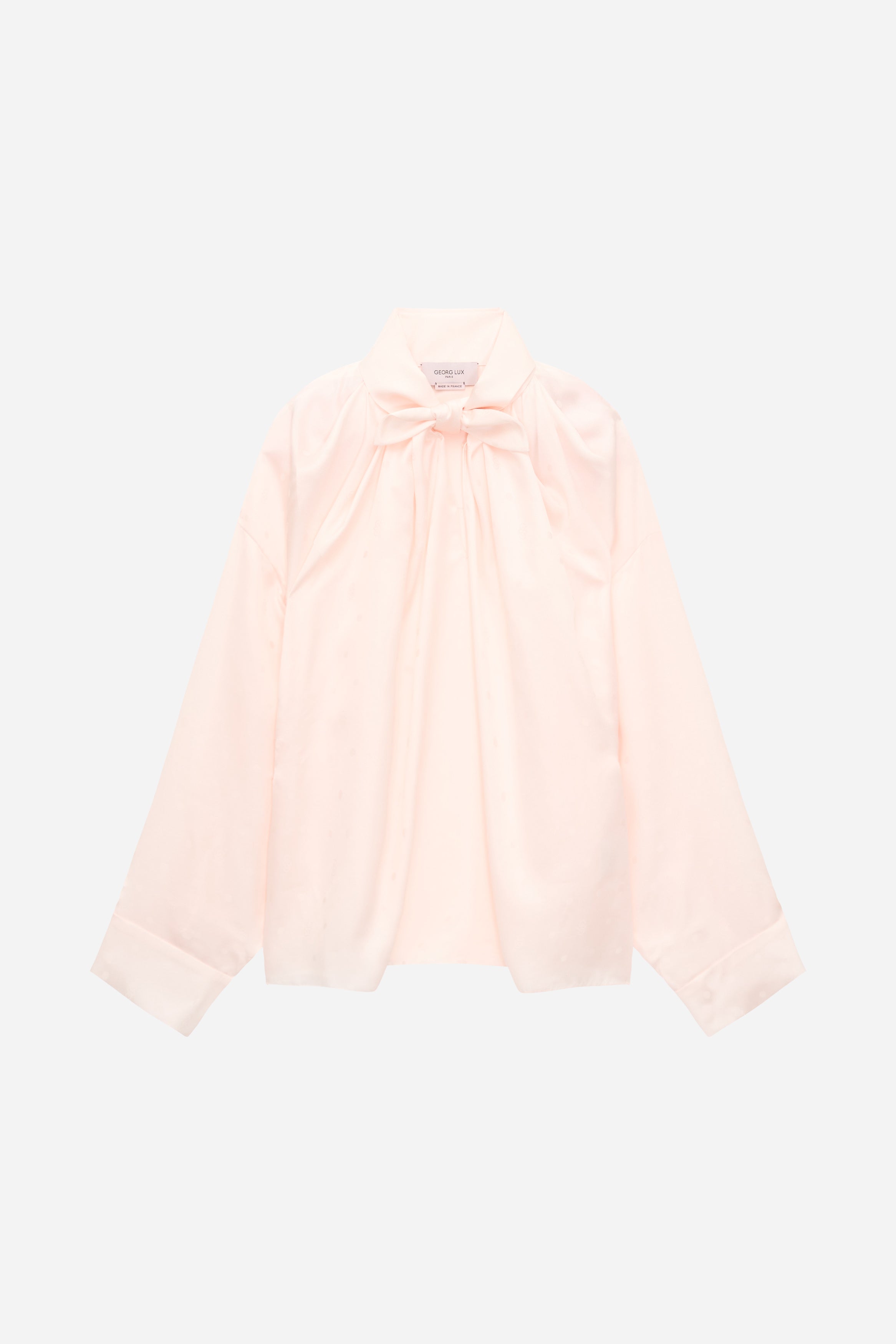 BLOUSE DRAPÉE EN JACQUARD DE SOIE ET VISCOSE