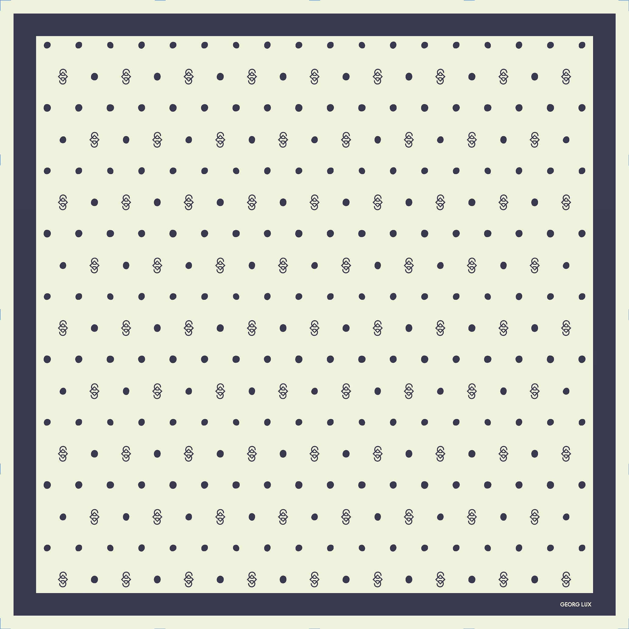CARRÉ DE SOIE IMPRIMÉ TALISMAN DOUBLE FACE 70x70