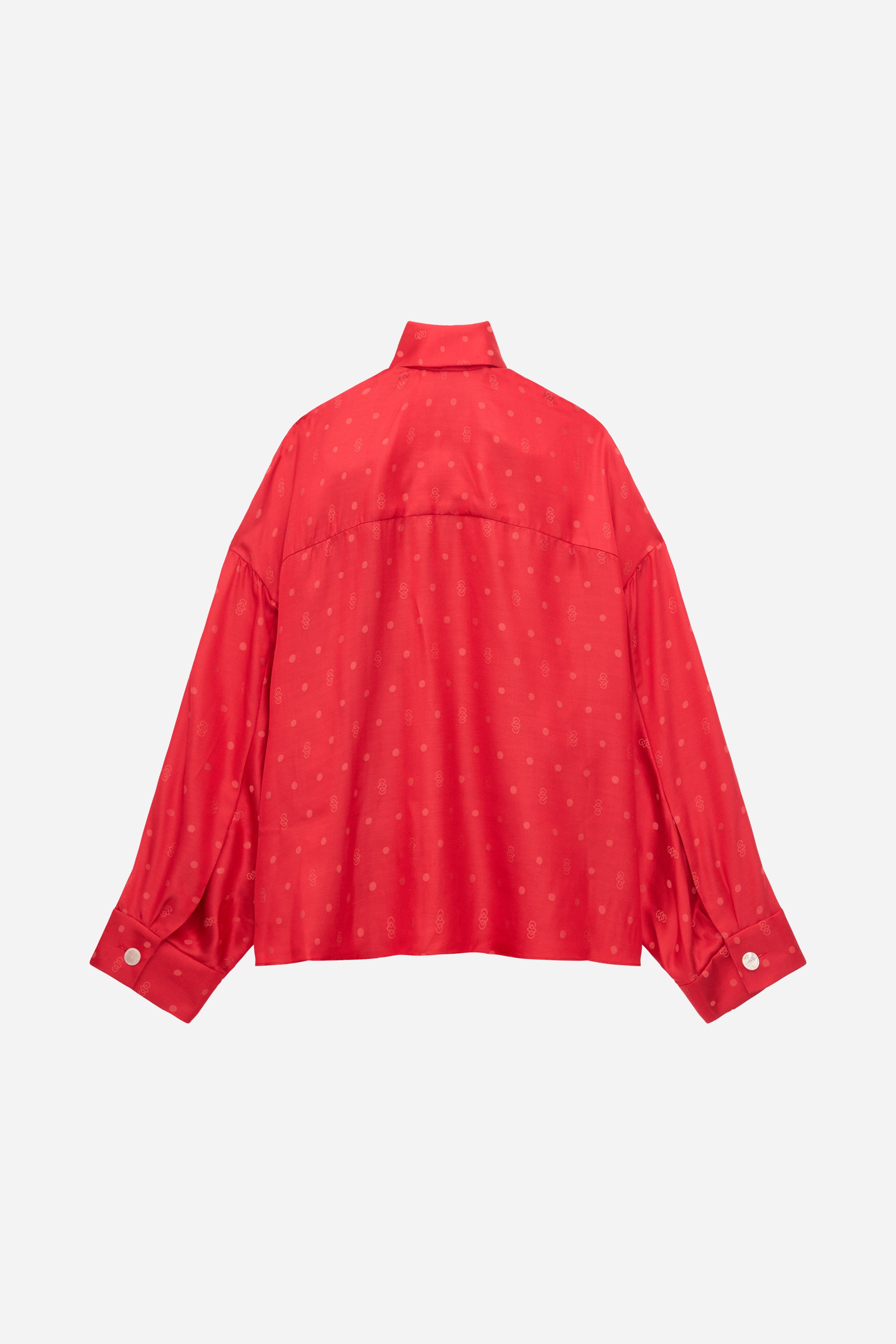 BLOUSE DRAPÉE EN JACQUARD DE SOIE ET VISCOSE