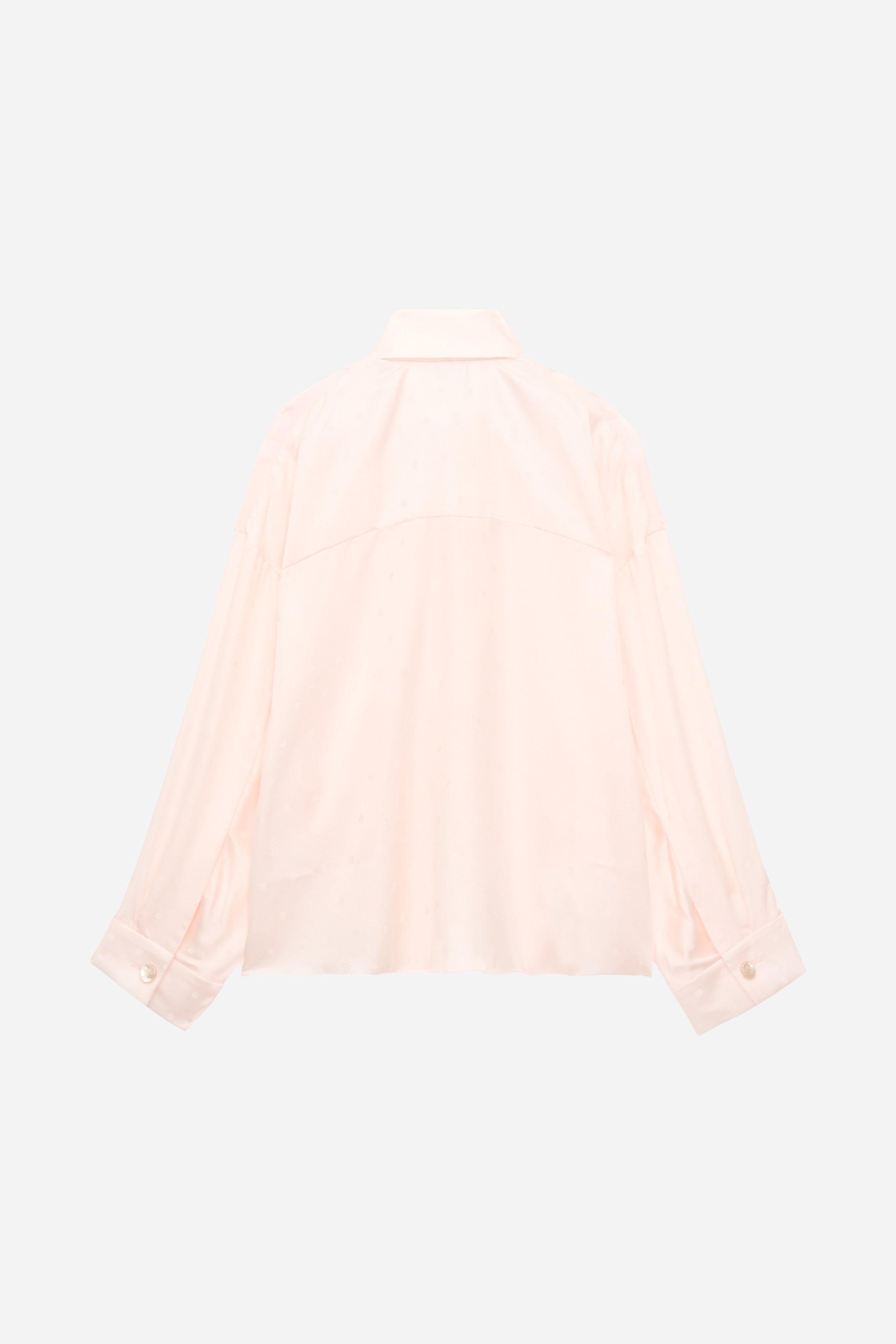BLOUSE DRAPÉE EN JACQUARD DE SOIE ET VISCOSE
