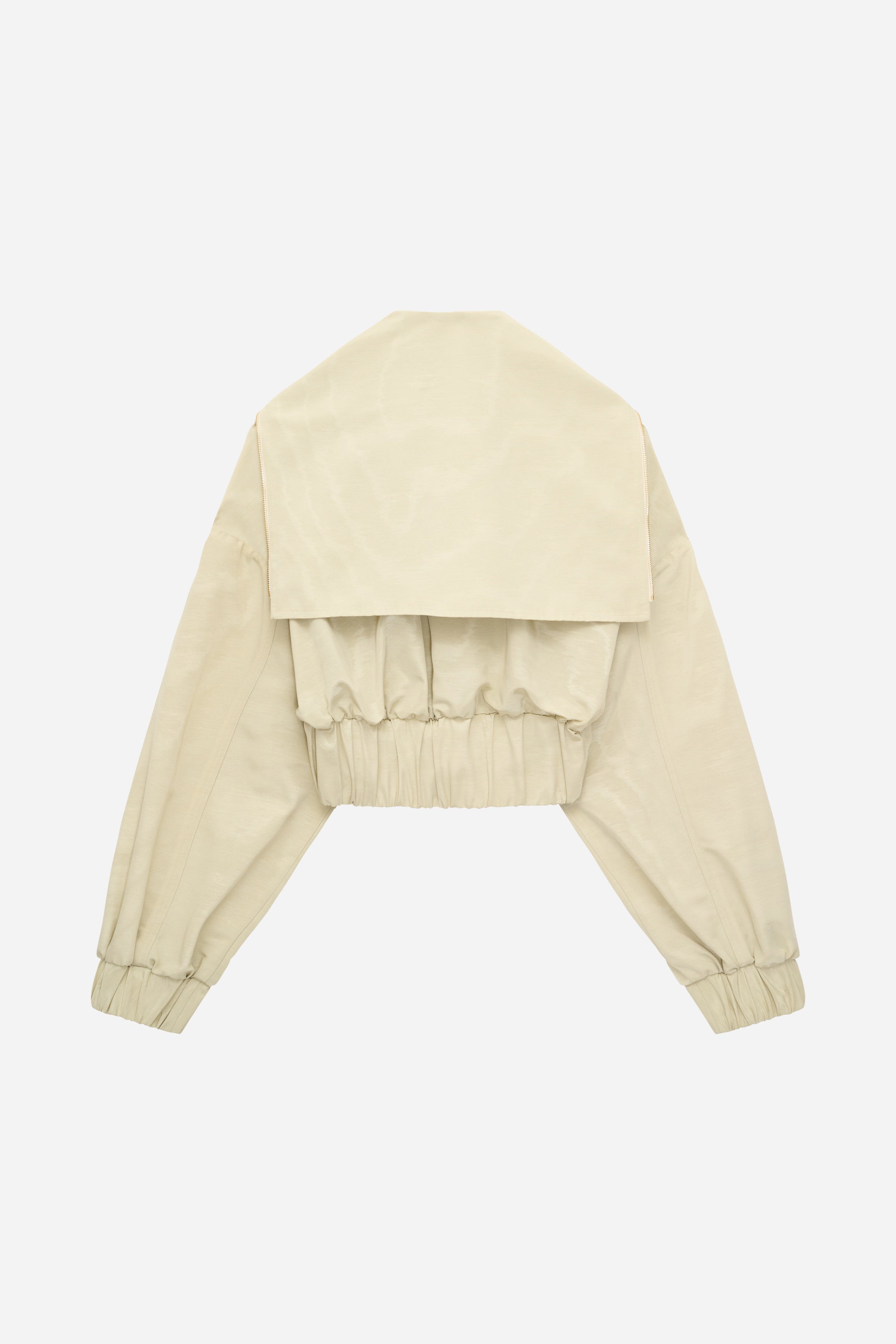 BLOUSON À COL VAREUSE EN MOIRE